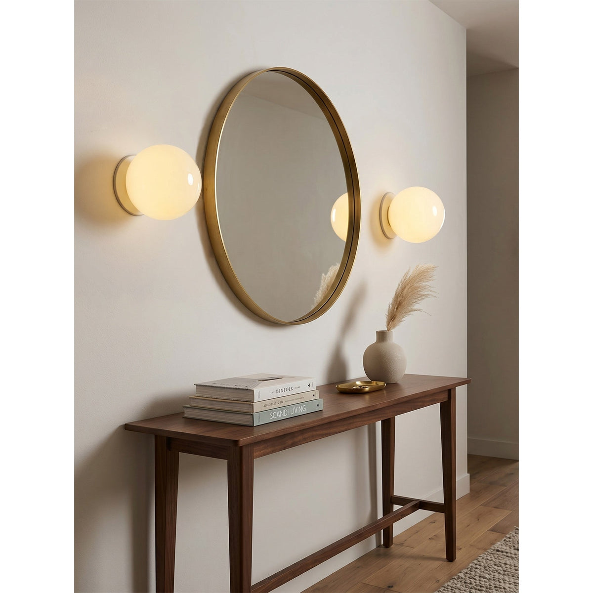Glass Wall Lamp with Gold or Silver Socket – Modern Design for Bedroom and Living Room | Sansoti