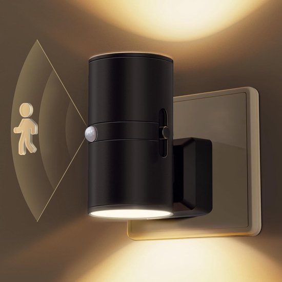 Dimbare LED Stopcontactlamp Warm Wit 3000K Instelbare Helderheid Compact Nachtlicht voor Gang Slaapkamer Kinderkamer Eenvoudige Installatie zonder Gereedschap | Sansoti