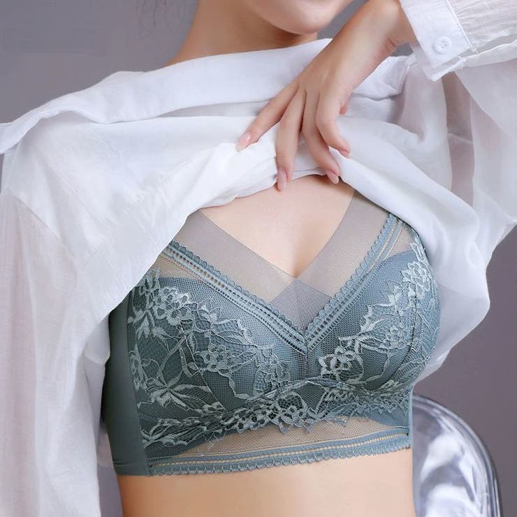 Push-Up Bra with Lace Wireless Wire-Free Supportive Comfortable Breathable Stretch Women's Lingerie Elastic | Sansoti