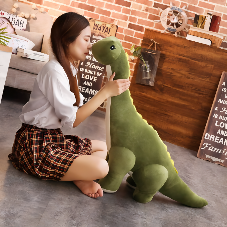 Pluche Dinosaurus Knuffel Staand XXL Diplodocus Kinderkamer Jongenskamer Meisje Zachte Dino Speelgoed Decoratie | Sansoti