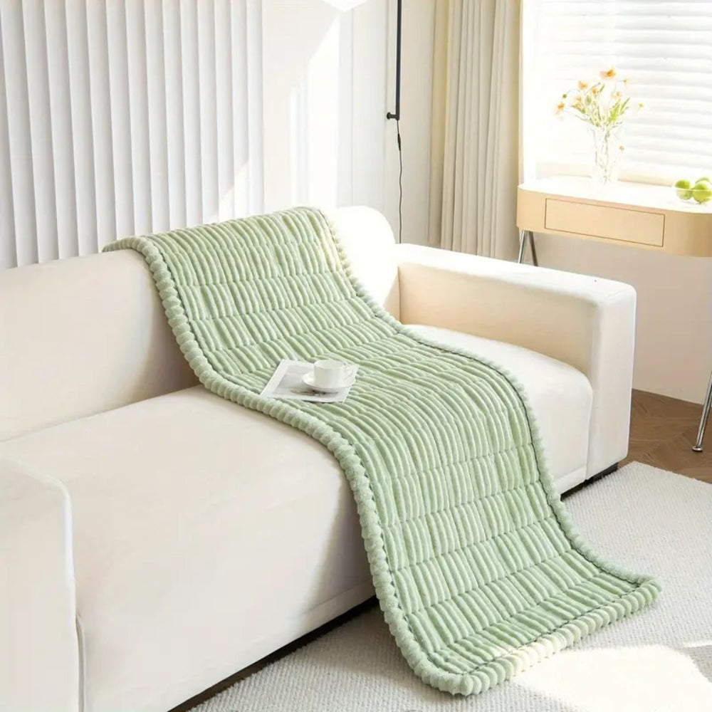 Luxury Sofa Cover with Pleated Edge – Soft Flannel – Non-Slip – Machine Washable – For 2- and 3-Seater Sofas | Sansoti