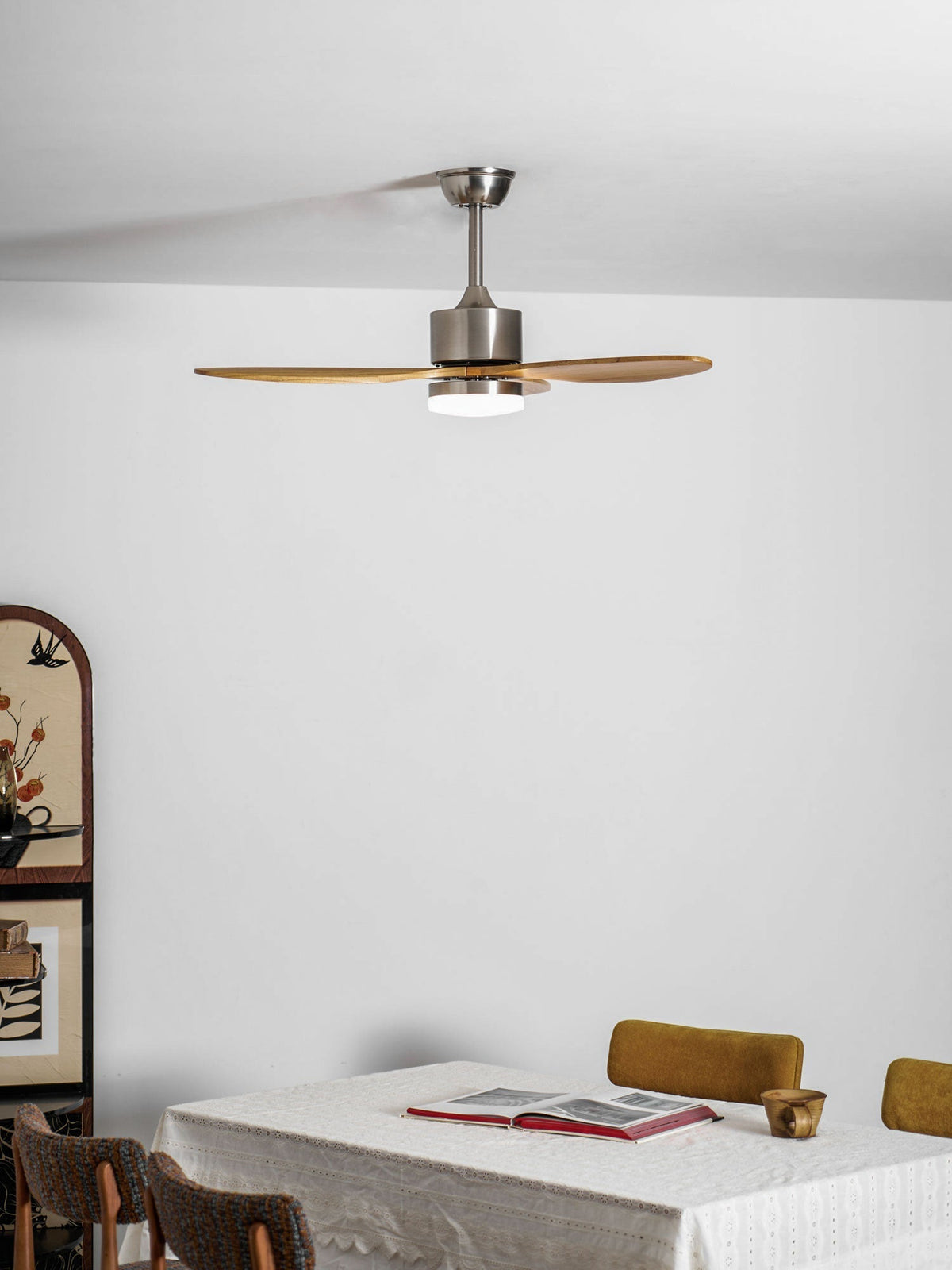 Deckenventilator mit integrierter LED-Beleuchtung – Dimmbar & Verstellbar – Leise & Energiesparend | Sansoti