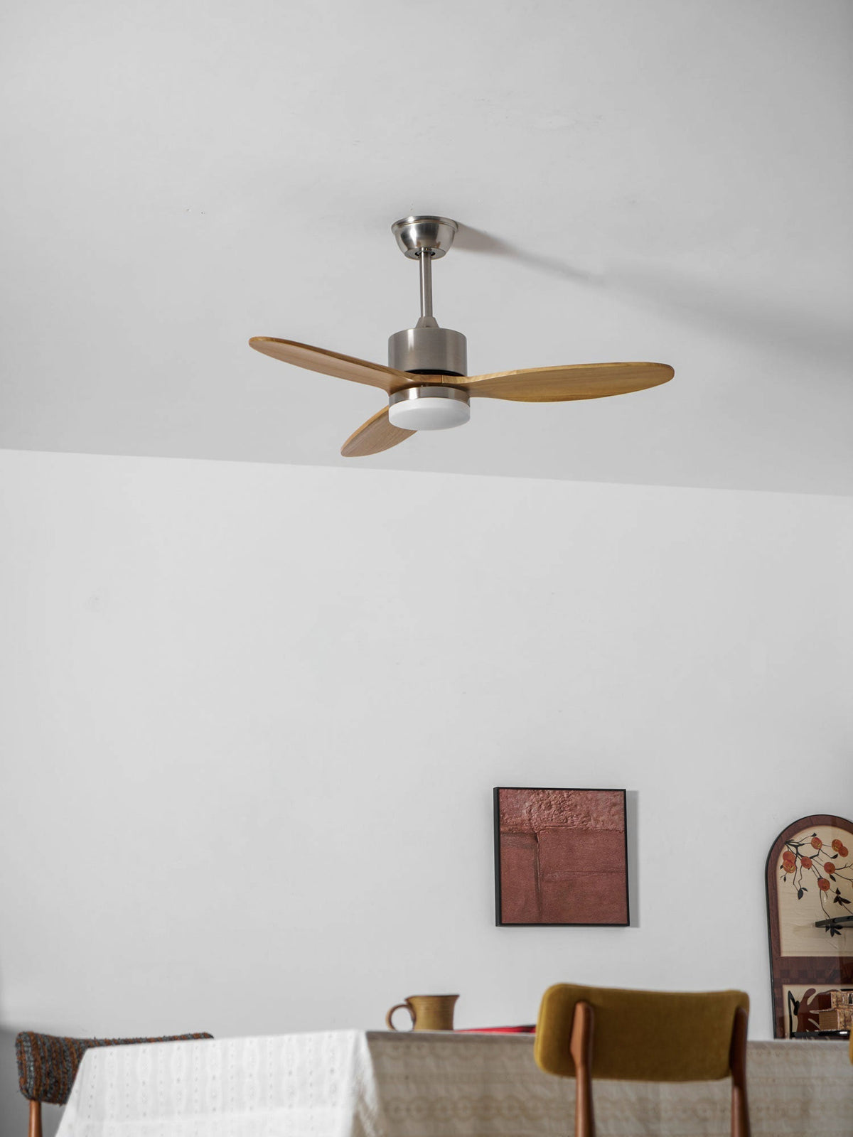 Deckenventilator mit integrierter LED-Beleuchtung – Dimmbar & Verstellbar – Leise & Energiesparend | Sansoti