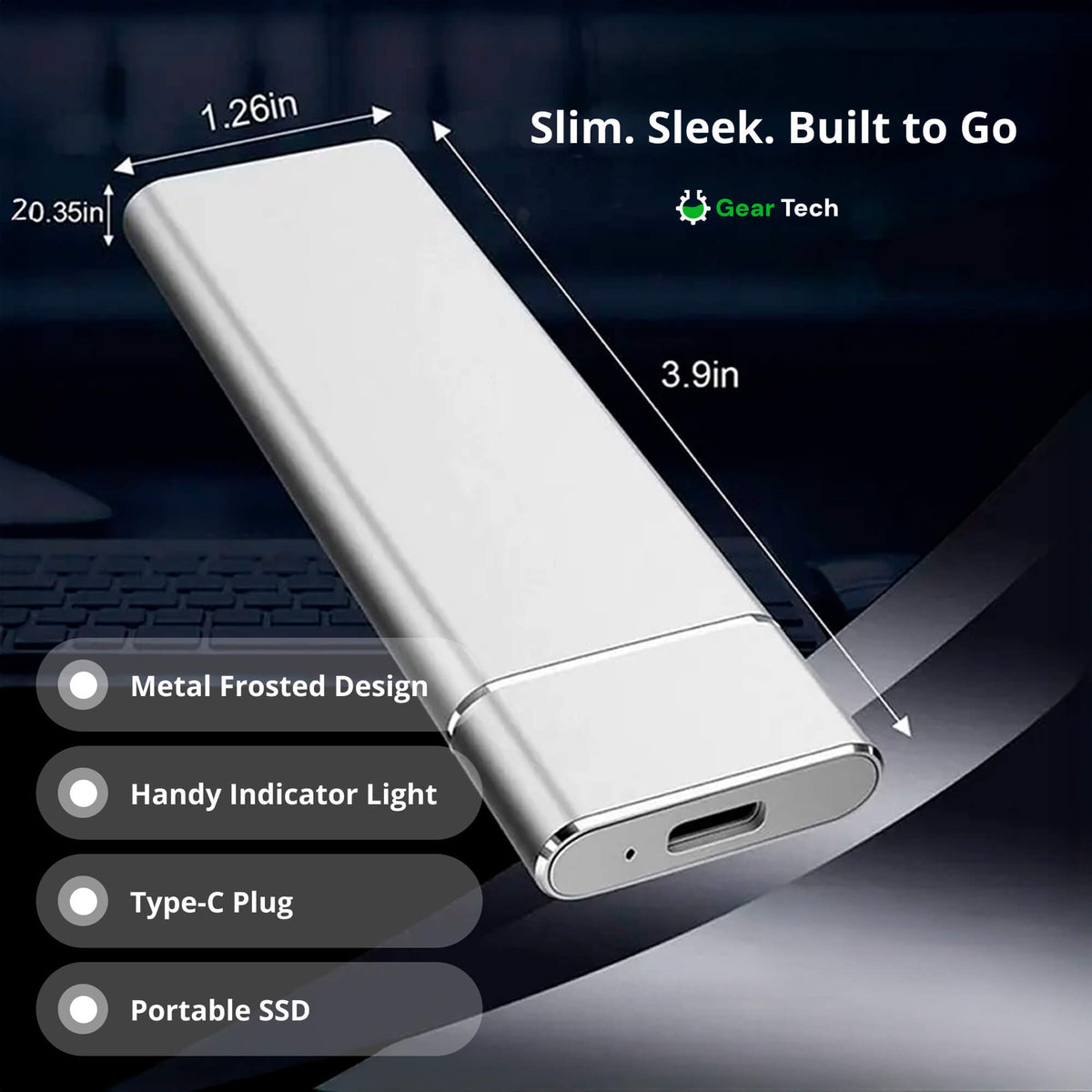 External SSD Drive 5TB – Portable Solid State Drive with USB 3.2 Fast Data Transfer for Laptop, PC, and Console | Sansoti