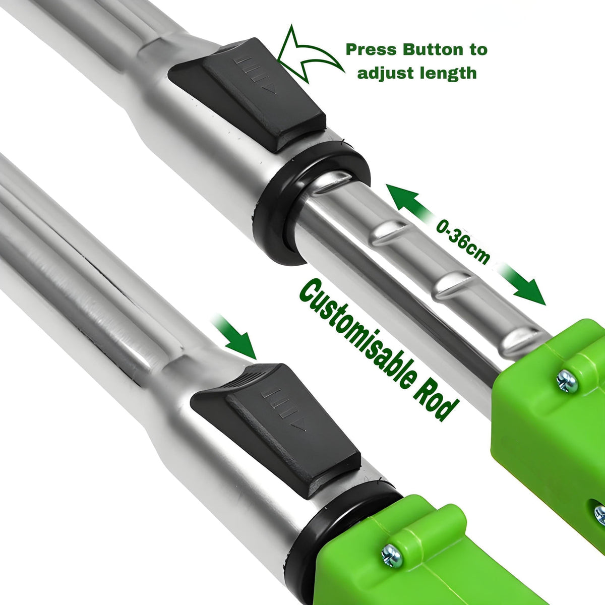 Cordless Grass Trimmer Rechargeable 24V 600W Telescopic 92–122cm Metal Blade Garden Weed Cutter Lawn | Sansoti