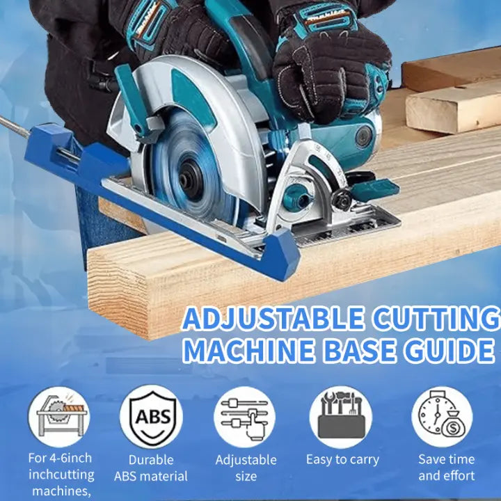 Precision Guide for Cutting Work — Adjustable Widths ABS 29x46cm Blue — Stable Guide for Saw and Milling Machine without Drilling | Sansoti