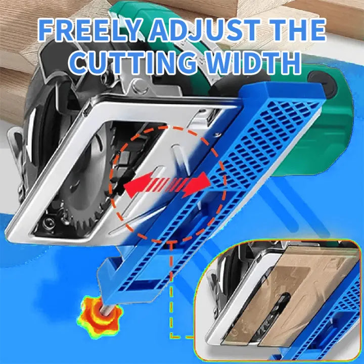 Precision Guide for Cutting Work — Adjustable Widths ABS 29x46cm Blue — Stable Guide for Saw and Milling Machine without Drilling | Sansoti
