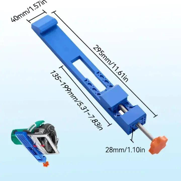 Precision Guide for Cutting Work — Adjustable Widths ABS 29x46cm Blue — Stable Guide for Saw and Milling Machine without Drilling | Sansoti