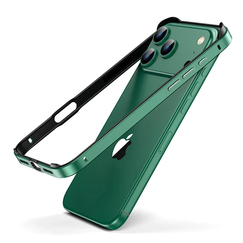 Aluminium-Bumperrahmen für das iPhone, minimalistisches Design, kompatibel mit kabellosem Laden, stoßfest | Sansoti