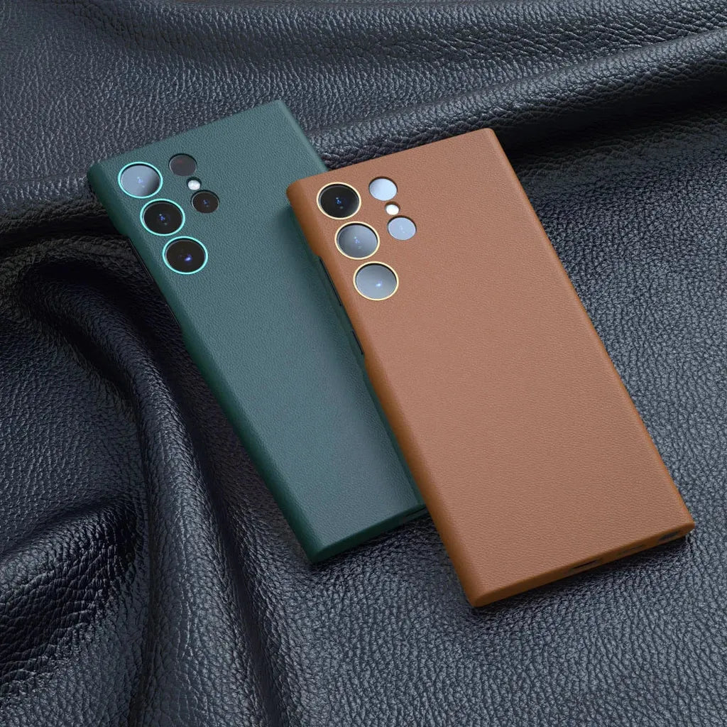 Leather Phone Case Premium Protection with Raised Edge for Camera and Screen Stylish Durable | Sansoti