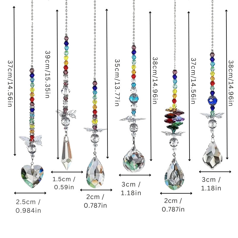 Rainbow Suncatcher Set with Crystal Butterflies Prisms for Window Decoration Light Reflection Atmospheric Home | Sansoti