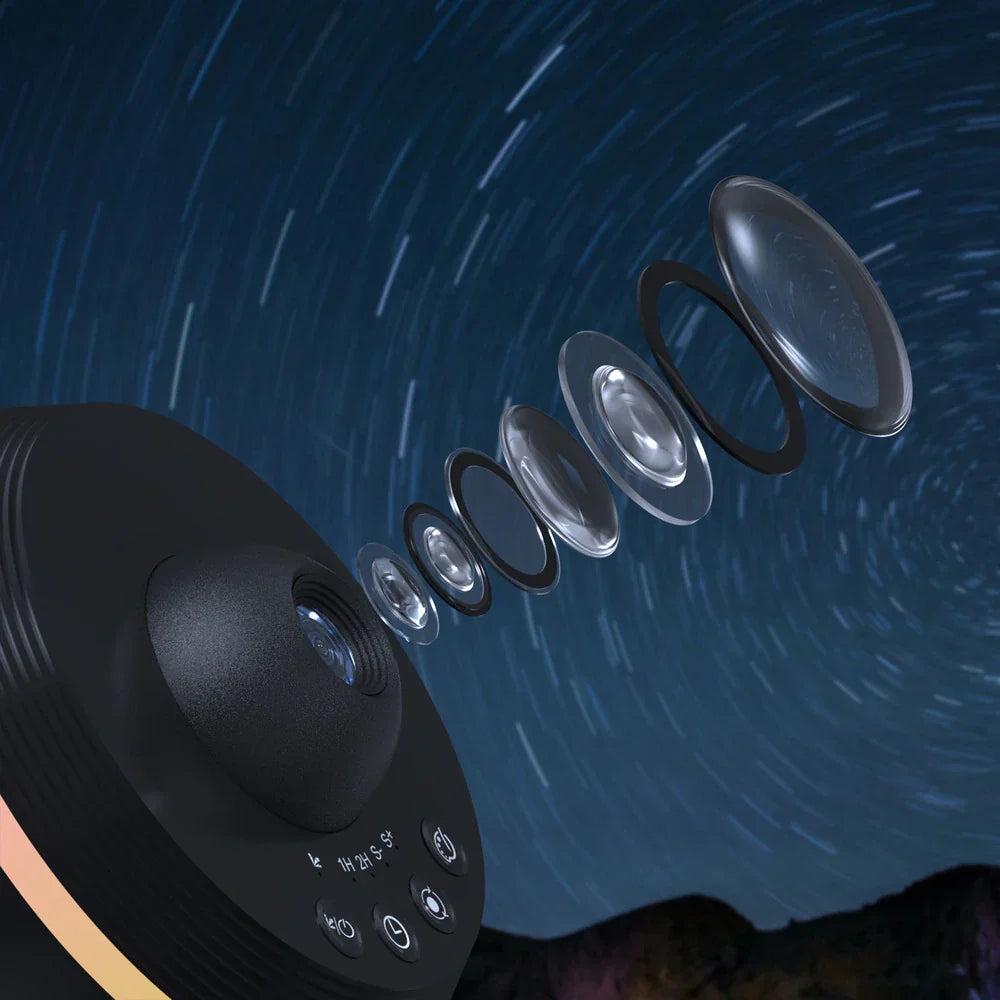 Sterrenprojector voor Slaapkamer LED Galaxy Projectorlamp met Timer Zwart/Wit | Sansoti
