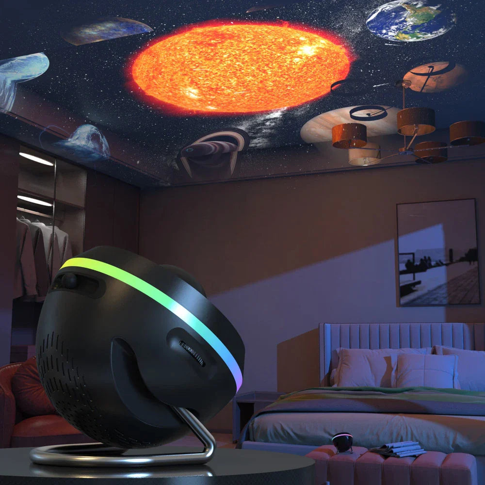 Sternenprojektor für Schlafzimmer LED-Galaxie-Projektorlampe mit Timer schwarz/weiß | Sansoti