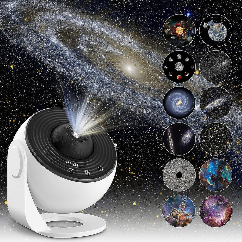 Starry Sky Projector 12 Constellations Timer Ceiling Wall Night Light Bedroom Children's Room Ambient Lighting | Sansoti