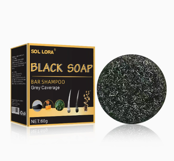 Natürliche Haarverdunkelungs-Shampoo-Bar Graues Haar 55g Pflanzlich | Sansoti