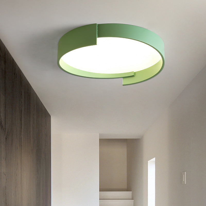 Doppelte LED-Deckenleuchte mit runder Metalloberfläche, moderne dimmbare Beleuchtung, Weiß, Grau, Grün, Gold, Wohnzimmer | Sansoti