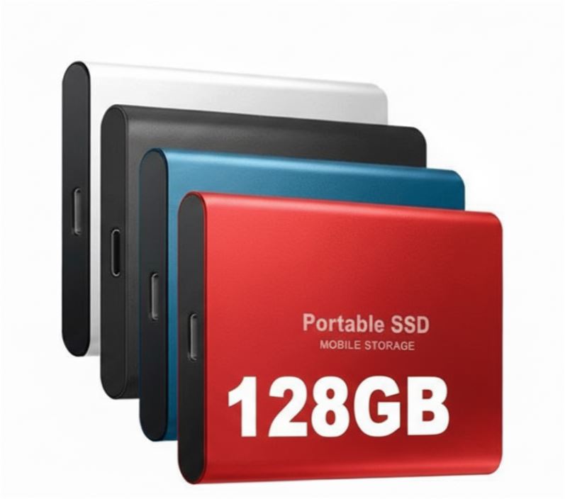SSD externe 128 Go Stockage compact haute vitesse Type-C pour ordinateur portable et PC - Disque SSD portable mini pour sauvegarde de données et transfert de fichiers | Sansoti