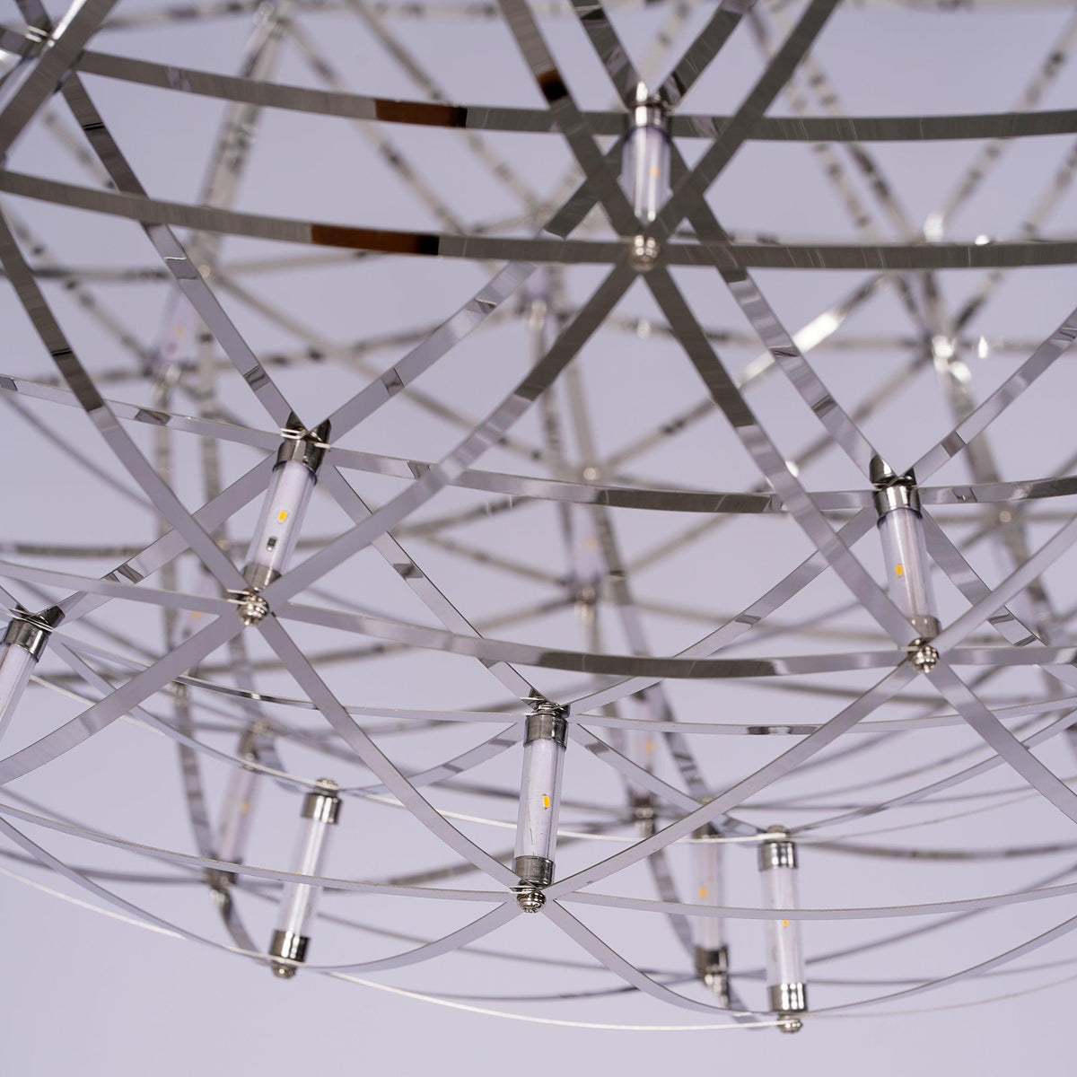 LED Pendant Lamp Silver Globe Ambient Lighting Modern Light Globe with Dimmable Light Points Transparent Crystal Globe Decorative Scandinavian Warm White Industrial Design Interior Lamp | Sansoti