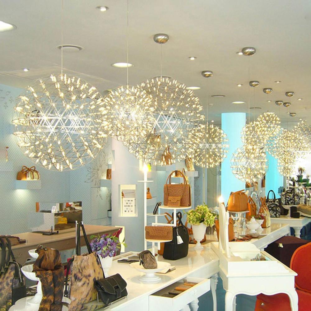 LED Pendant Lamp Silver Globe Ambient Lighting Modern Light Globe with Dimmable Light Points Transparent Crystal Globe Decorative Scandinavian Warm White Industrial Design Interior Lamp | Sansoti