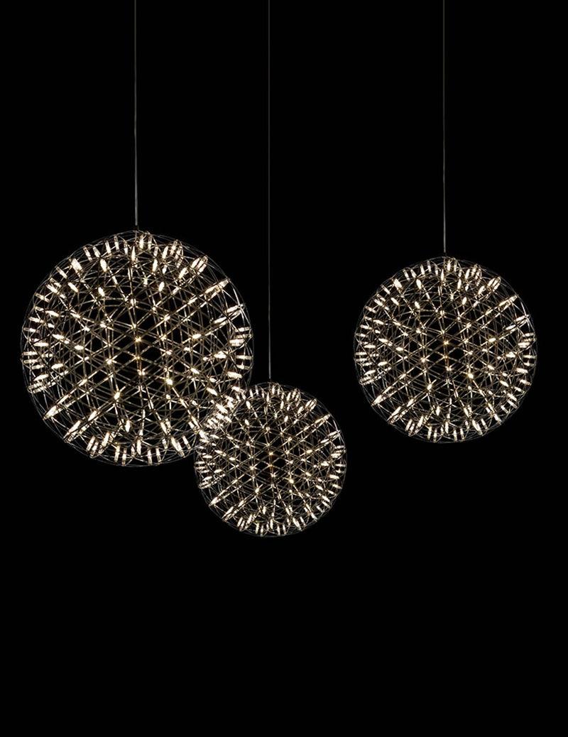 LED Pendant Lamp Silver Globe Ambient Lighting Modern Light Globe with Dimmable Light Points Transparent Crystal Globe Decorative Scandinavian Warm White Industrial Design Interior Lamp | Sansoti