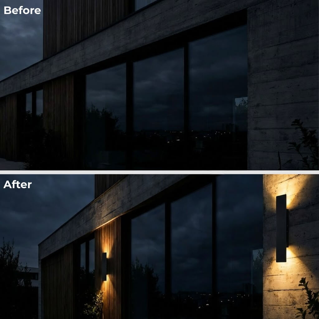 Aluminium LED Wandlamp Buiten Weerbestendig IP65 Warm en Koud Wit Buitenverlichting voor Tuin Terras Entree | Sansoti