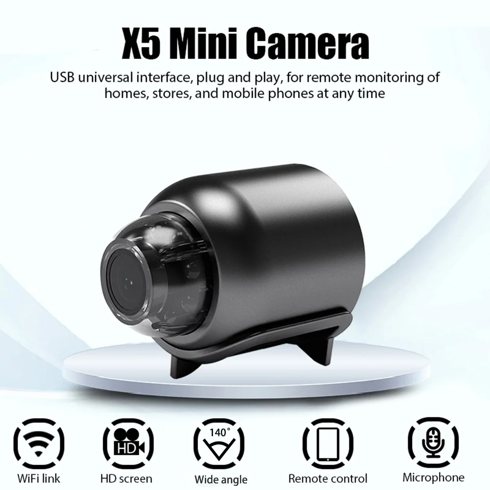 Waterproof Mini Security Camera with Night Vision WiFi 1080P HD 160° Wide Angle | Sansoti