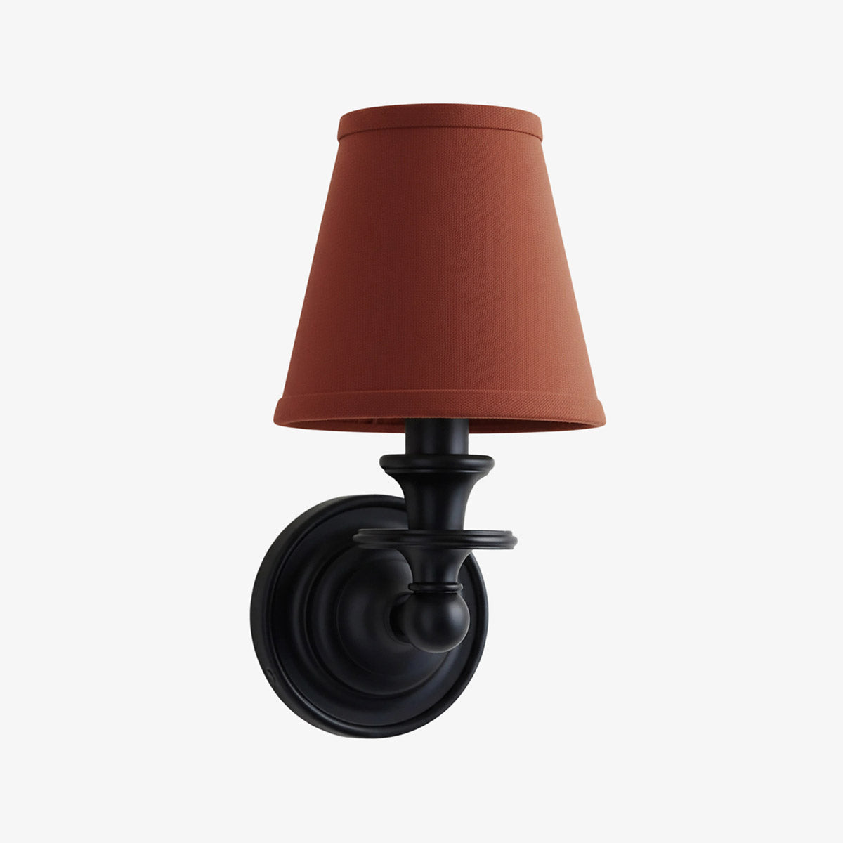 Wall Lamp Adjustable Arm Swan-Neck Fabric Shade Dia 8.9 x H 14 cm Wrought Iron Chrome Black Brass Wall-Mounted | Sansoti