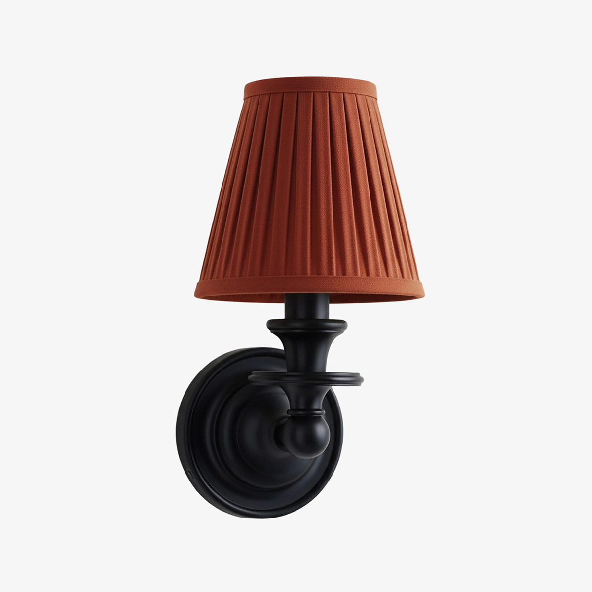 Wall Lamp Adjustable Arm Swan-Neck Fabric Shade Dia 8.9 x H 14 cm Wrought Iron Chrome Black Brass Wall-Mounted | Sansoti