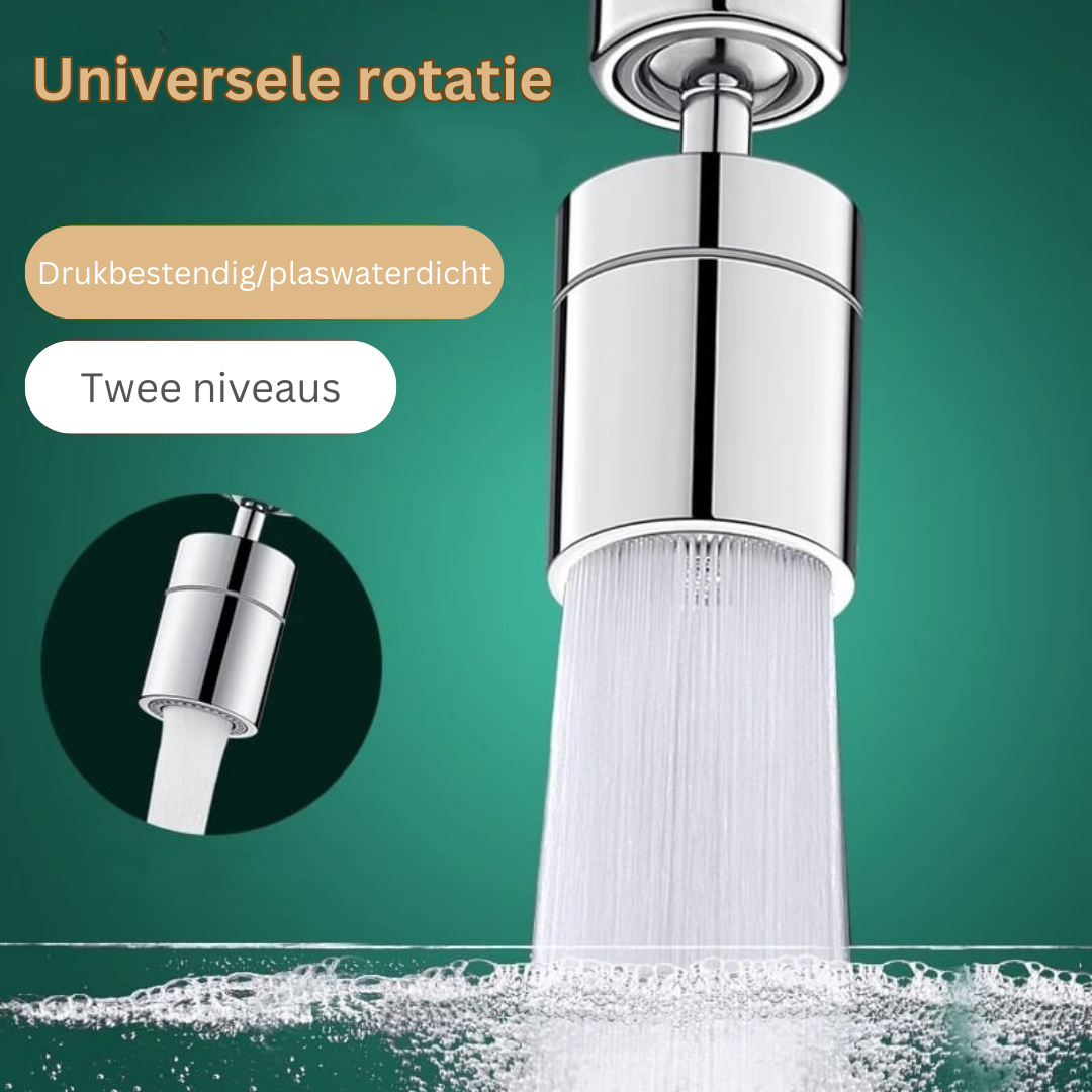Faucet Spray Nozzle with 720° Rotatable Head – Splash-Free Spray Head with Anti-Splash Technology and Dual Water Stream for Kitchen and Bathroom | Sansoti