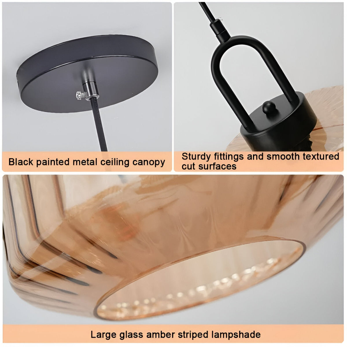 Hanglamp Gekleurd Glas Retro Nordic Ø28cm E27 3000K Keuken | Sansoti