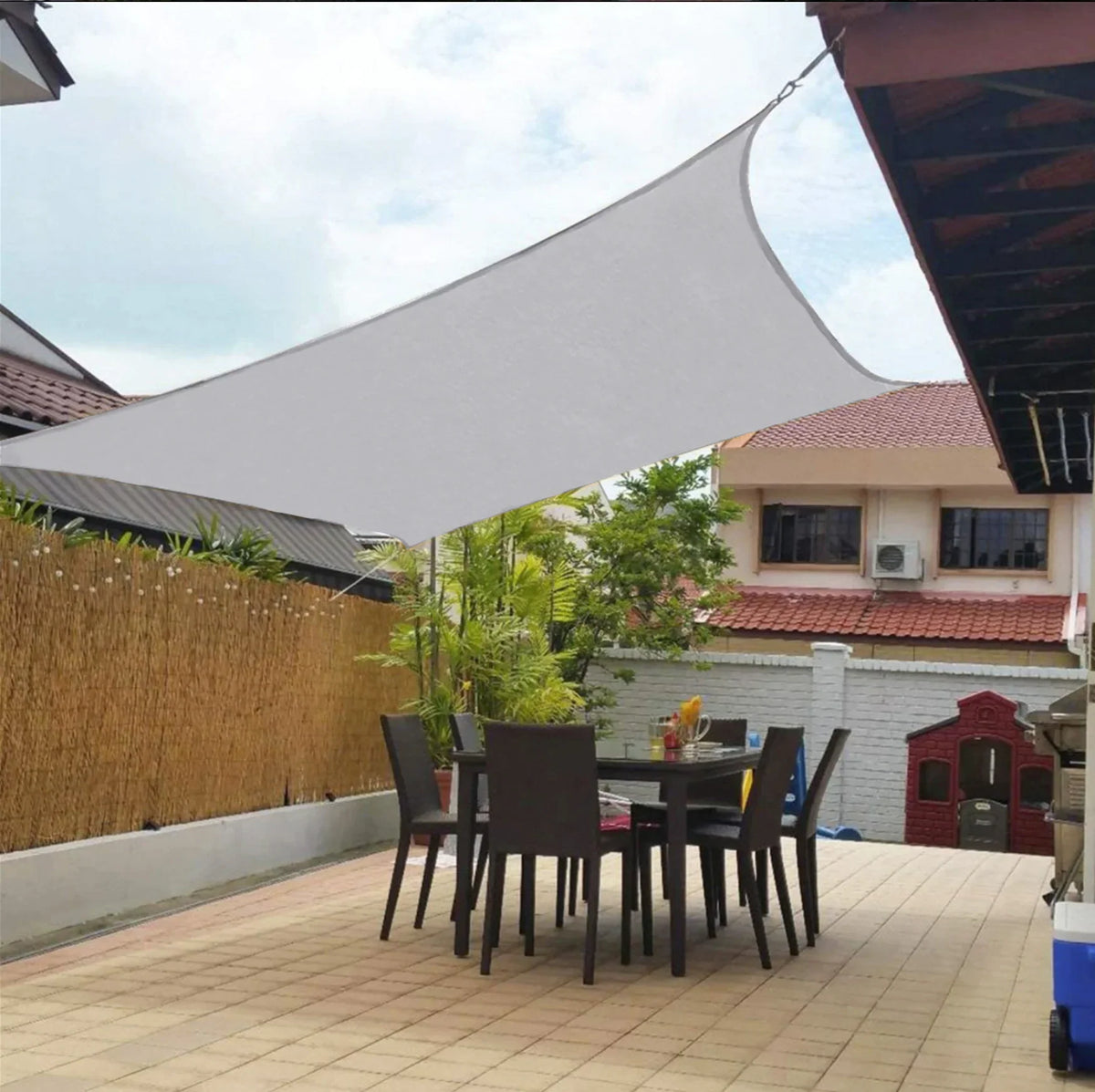 Waterproof Shade Cloth Triangle or Square for Terrace Balcony and Garden | Sansoti