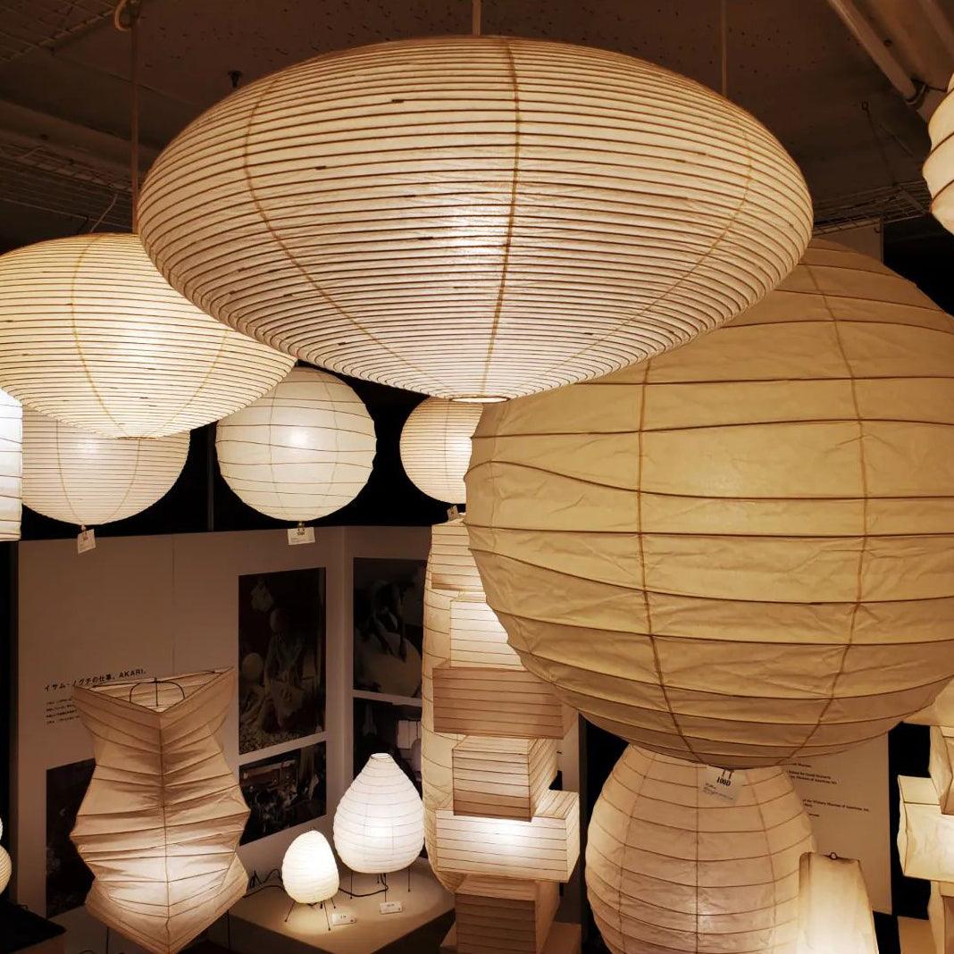 Handgefertigte Washi-Papier-Hängeleuchte – japanisches Design mit E26/E27-Fassung – sanfte Beleuchtung für Wohnzimmer, Schlafzimmer und Esszimmer – inklusive Montagehaken | Sansoti