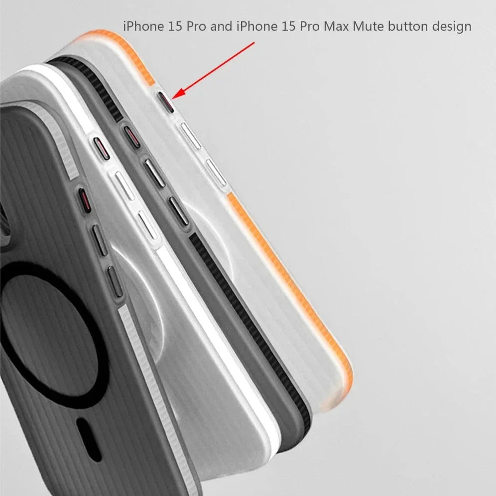 Non-Slip iPhone Case Ribbed TPU Protective Case Shockproof 12 13 14 15 16 17 Pro Max Air Precision | Sansoti