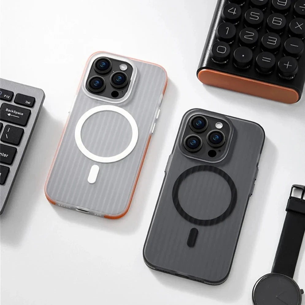 Non-Slip iPhone Case Ribbed TPU Protective Case Shockproof 12 13 14 15 16 17 Pro Max Air Precision | Sansoti