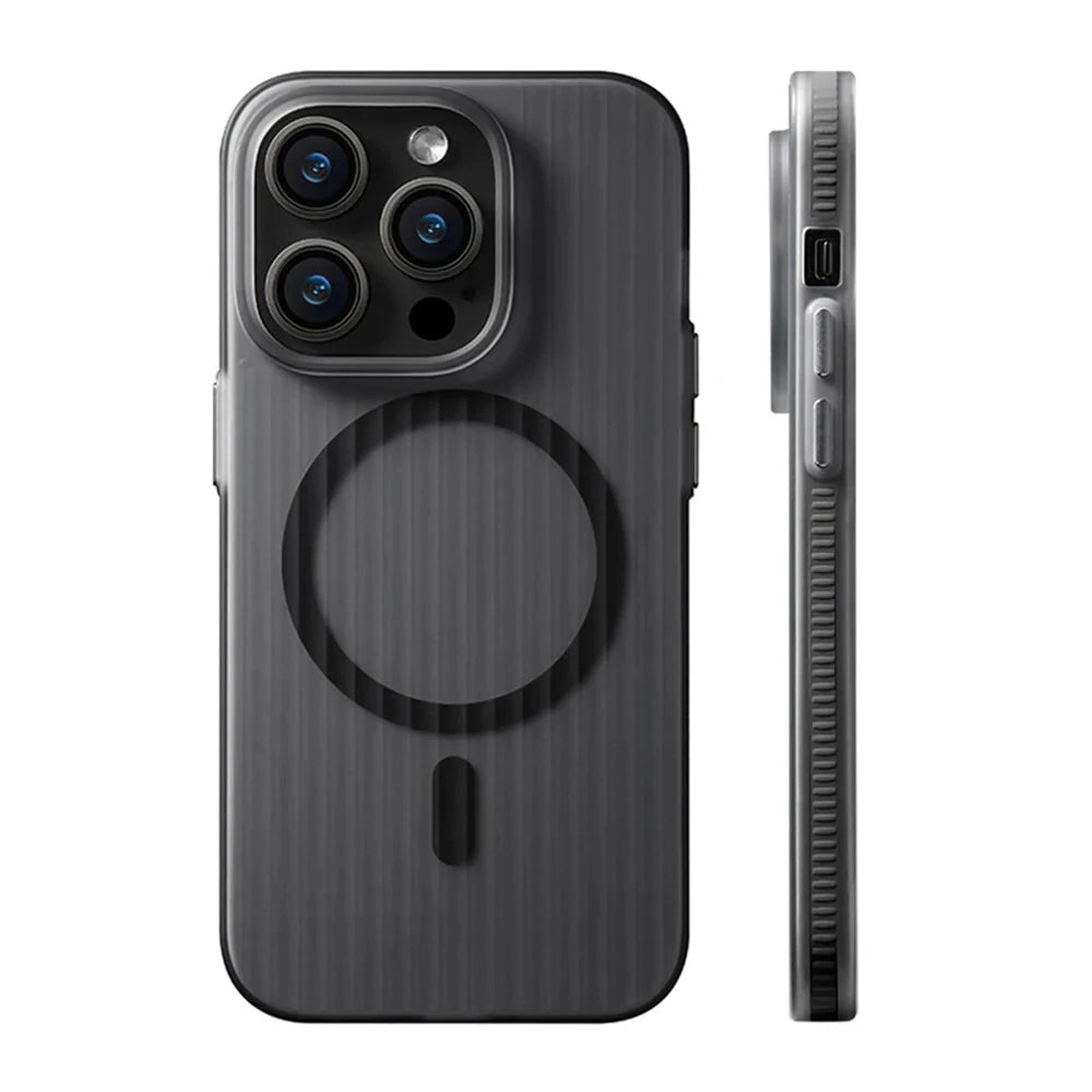 Non-Slip iPhone Case Ribbed TPU Protective Case Shockproof 12 13 14 15 16 17 Pro Max Air Precision | Sansoti
