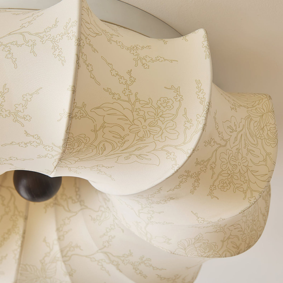 Fabric Ceiling Lamp with Floral Pattern Natural Atmosphere Lighting Scandinavian Design Living and Bedroom Lighting | Sansoti