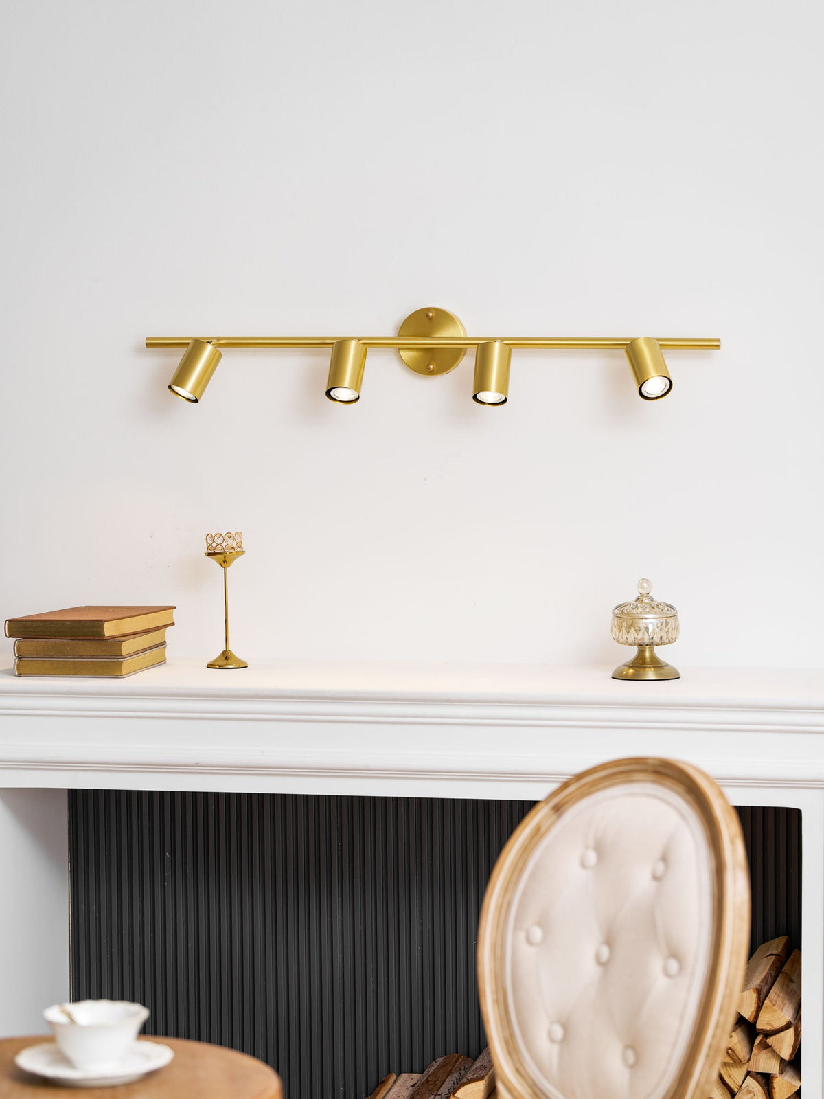 Adjustable wall lamp with brass or black finish – 2 to 4 light points | Sansoti