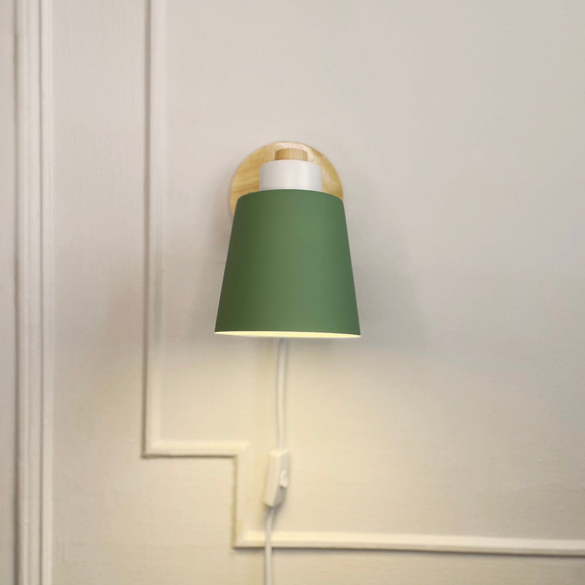 Wall Lamp Wood Metal Rotatable E27 Reading Lamp Bedroom Living Room Scandinavian | Sansoti