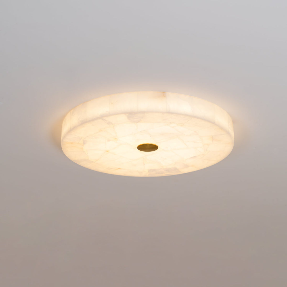 Ceiling Lamp Alabaster LED 5 cm White Gold Living Room Hall Modern Design Lamp Indoor | Sansoti