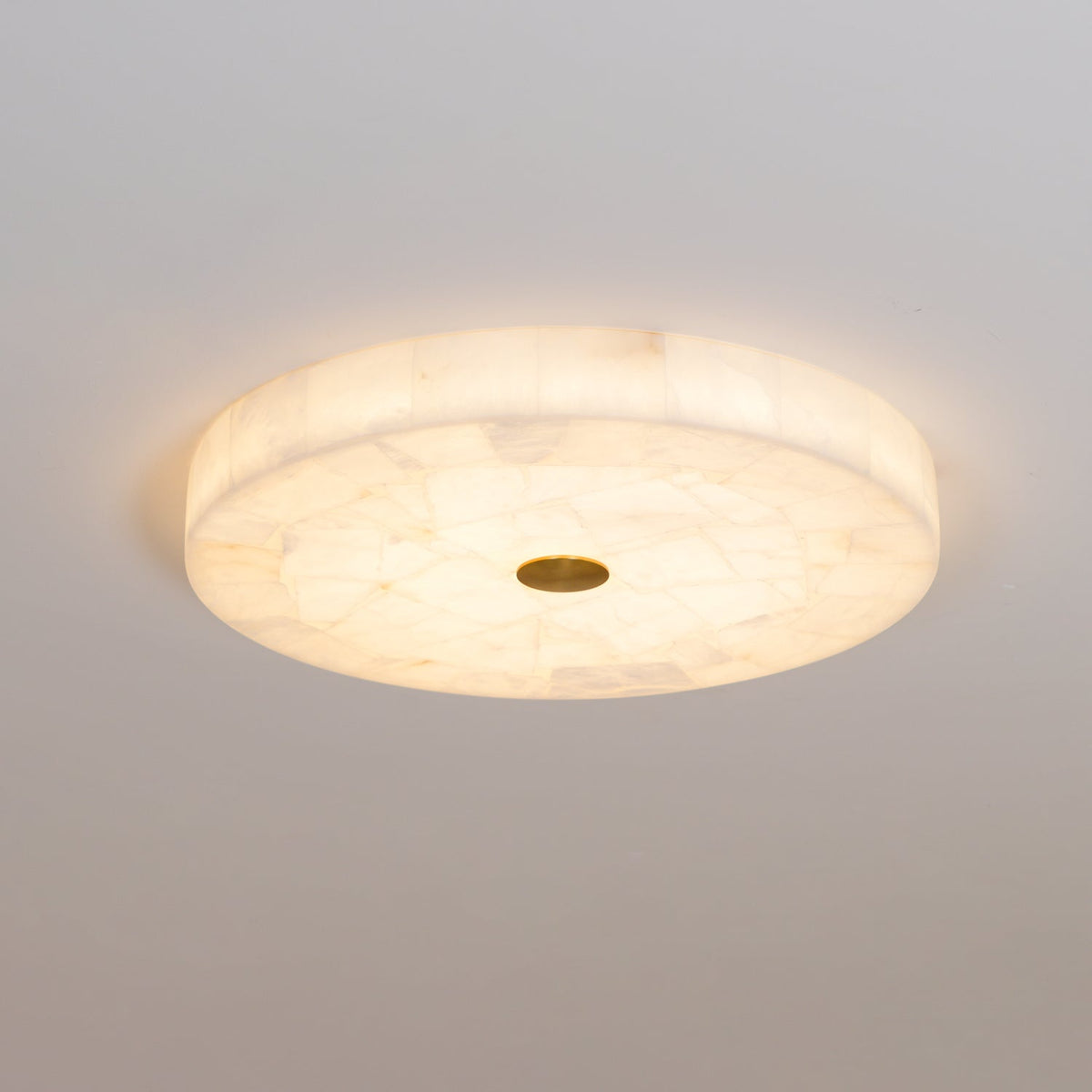 Ceiling Lamp Alabaster LED 5 cm White Gold Living Room Hall Modern Design Lamp Indoor | Sansoti