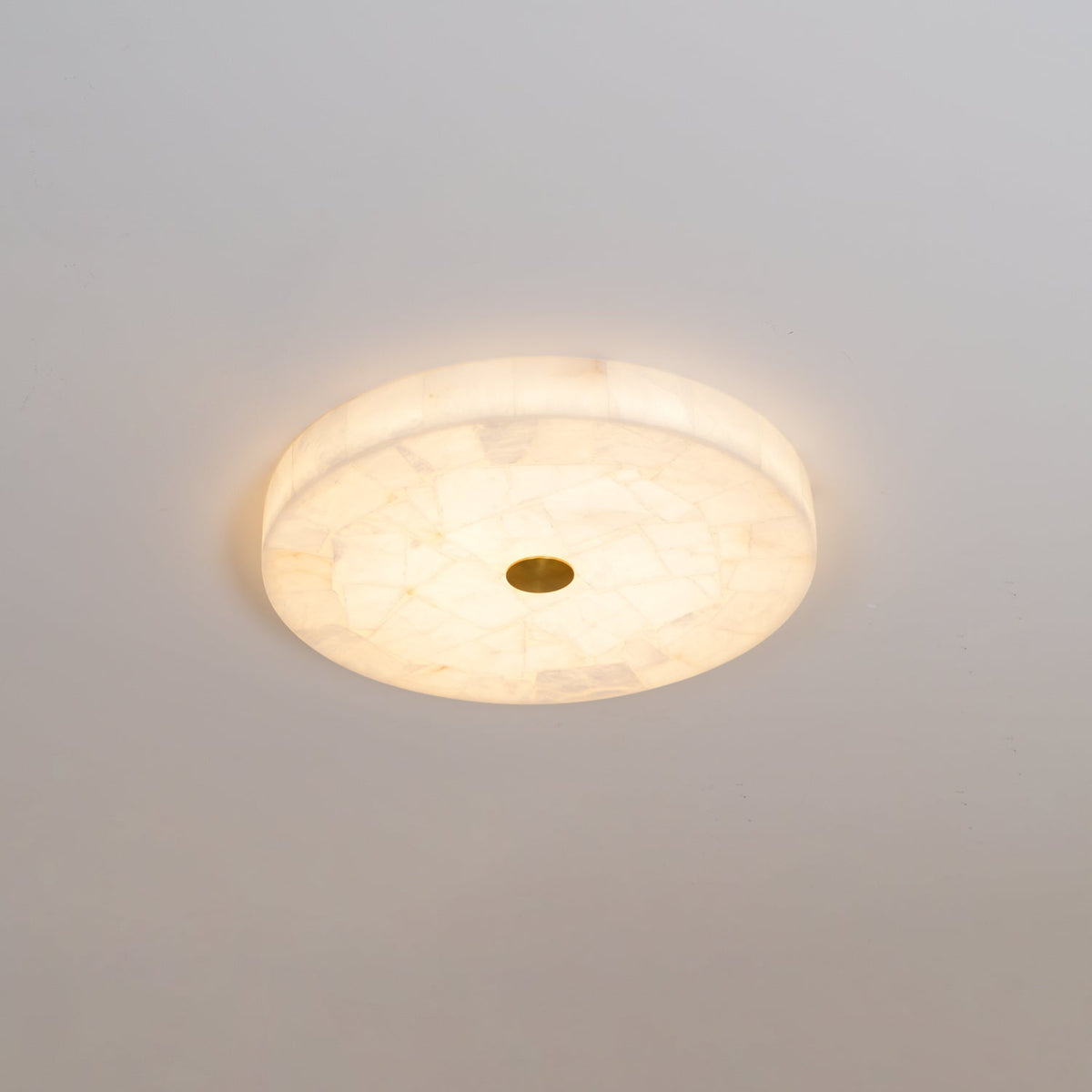 Ceiling Lamp Alabaster LED 5 cm White Gold Living Room Hall Modern Design Lamp Indoor | Sansoti