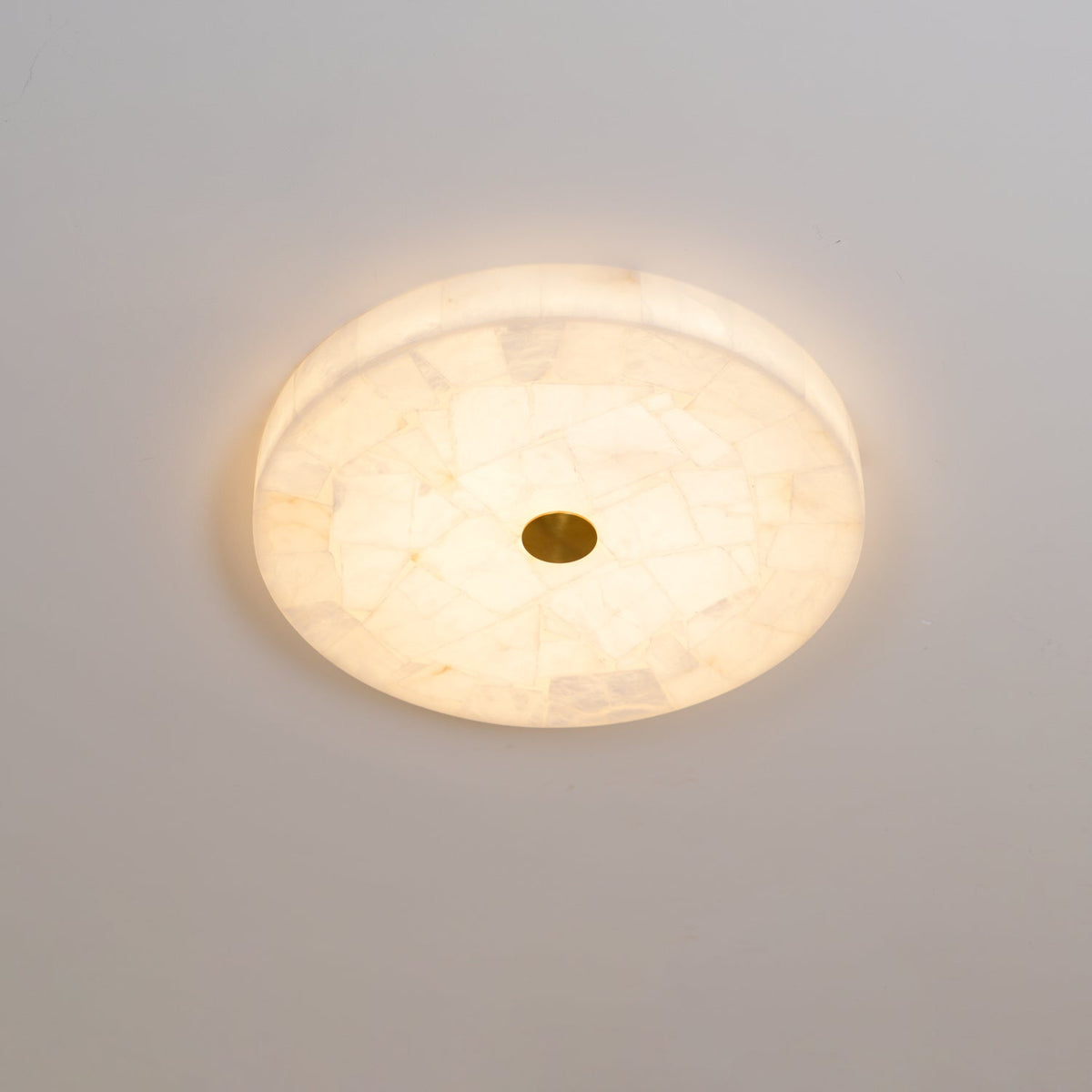 Ceiling Lamp Alabaster LED 5 cm White Gold Living Room Hall Modern Design Lamp Indoor | Sansoti