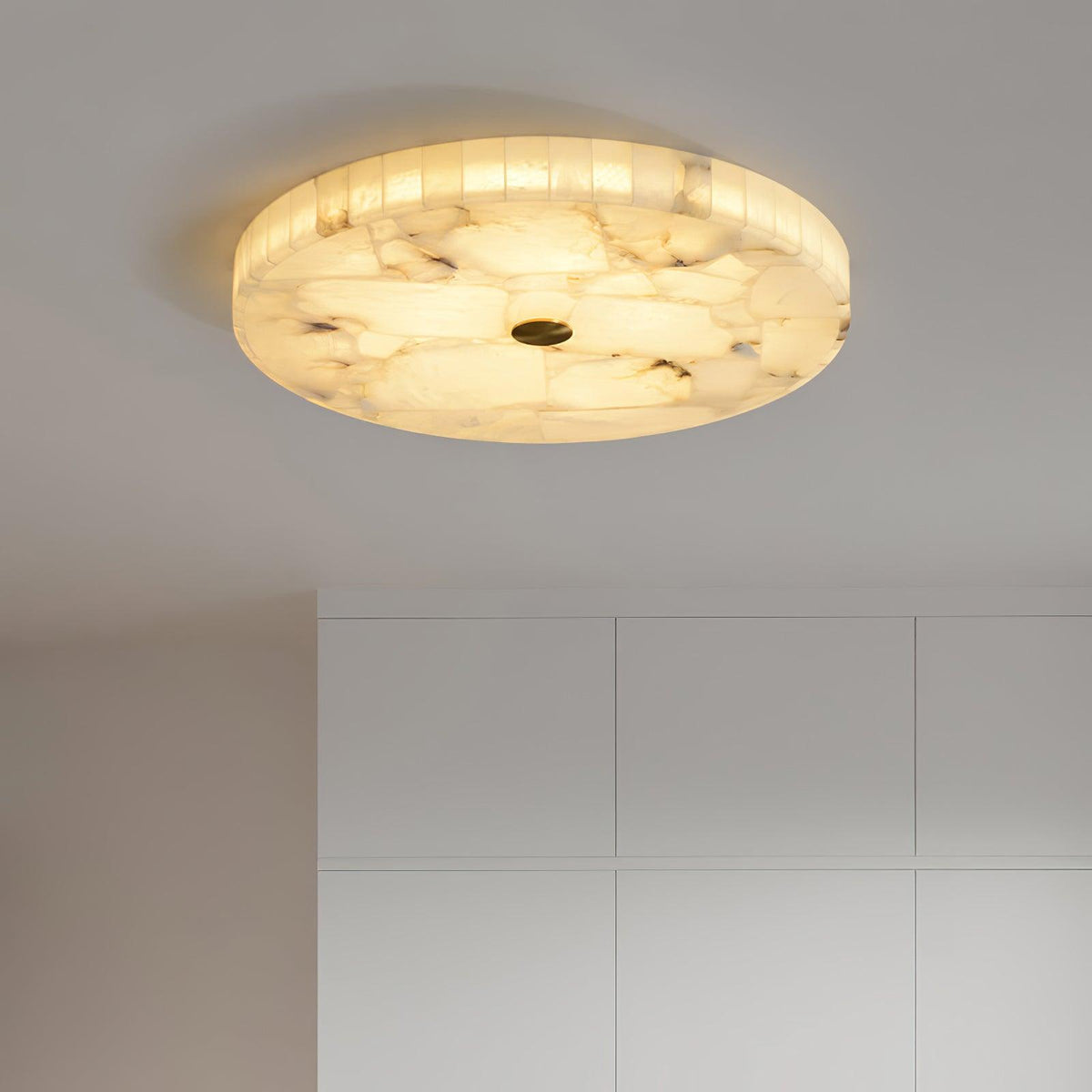 Ceiling Lamp Alabaster LED 5 cm White Gold Living Room Hall Modern Design Lamp Indoor | Sansoti