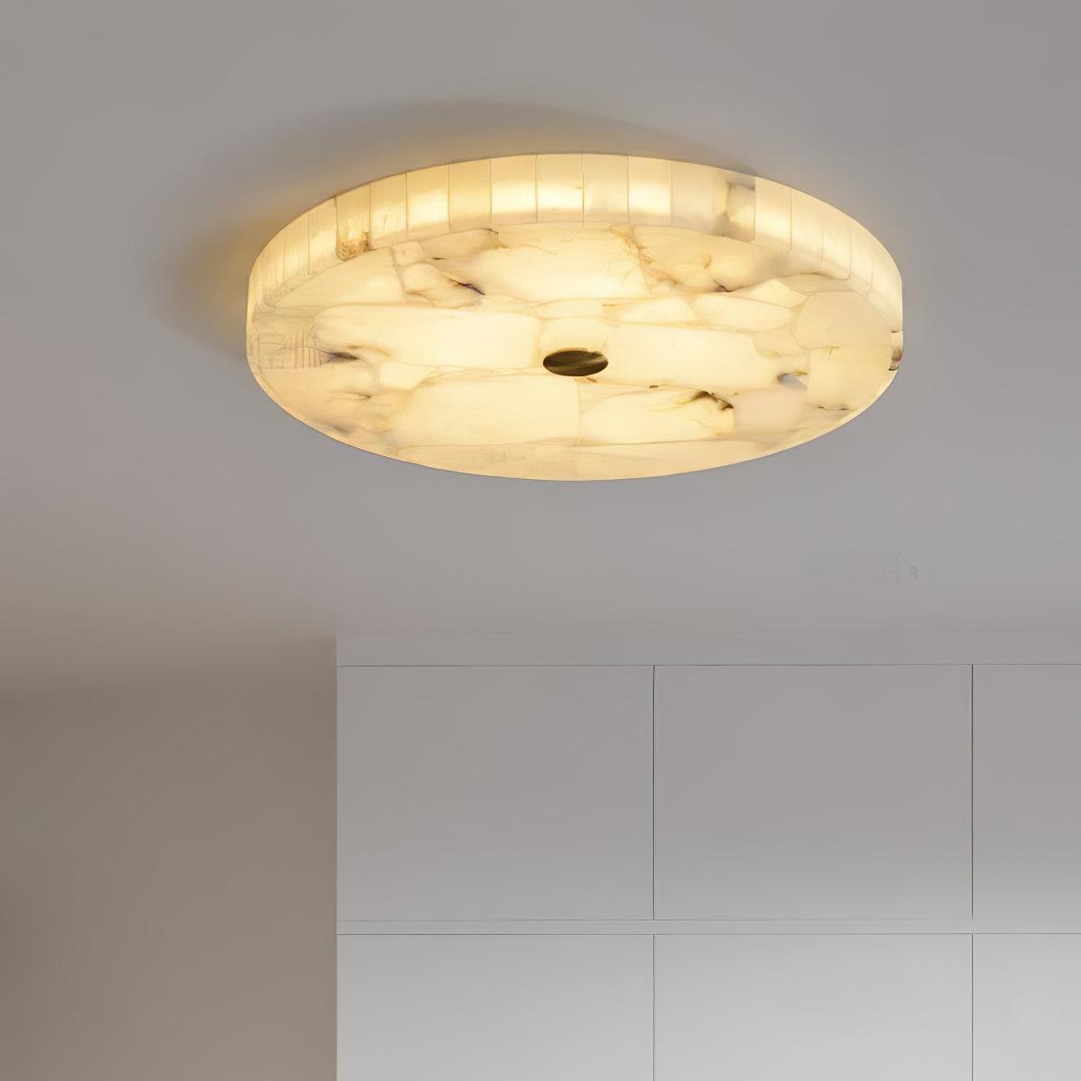 Ceiling Lamp Alabaster LED 5 cm White Gold Living Room Hall Modern Design Lamp Indoor | Sansoti