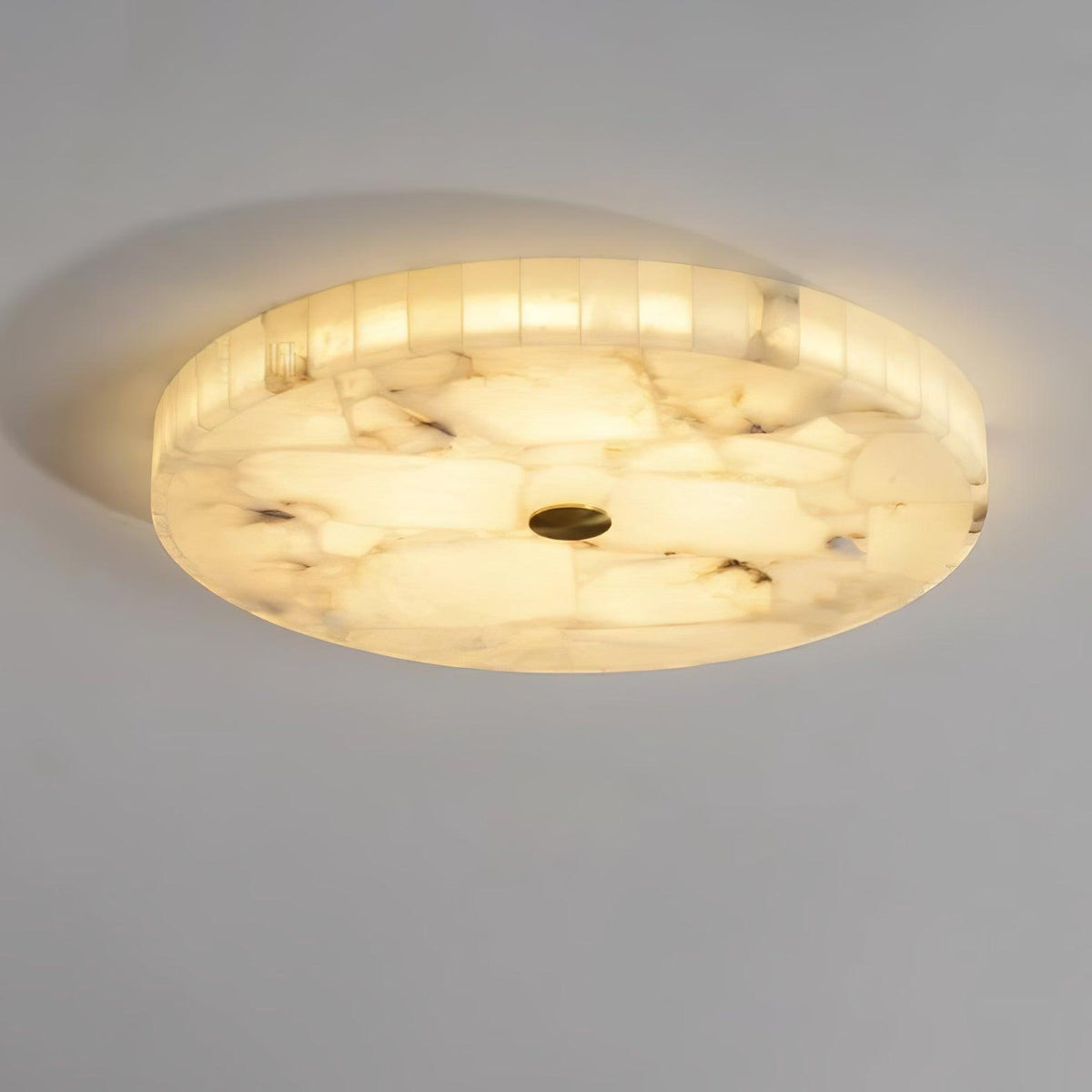 Ceiling Lamp Alabaster LED 5 cm White Gold Living Room Hall Modern Design Lamp Indoor | Sansoti