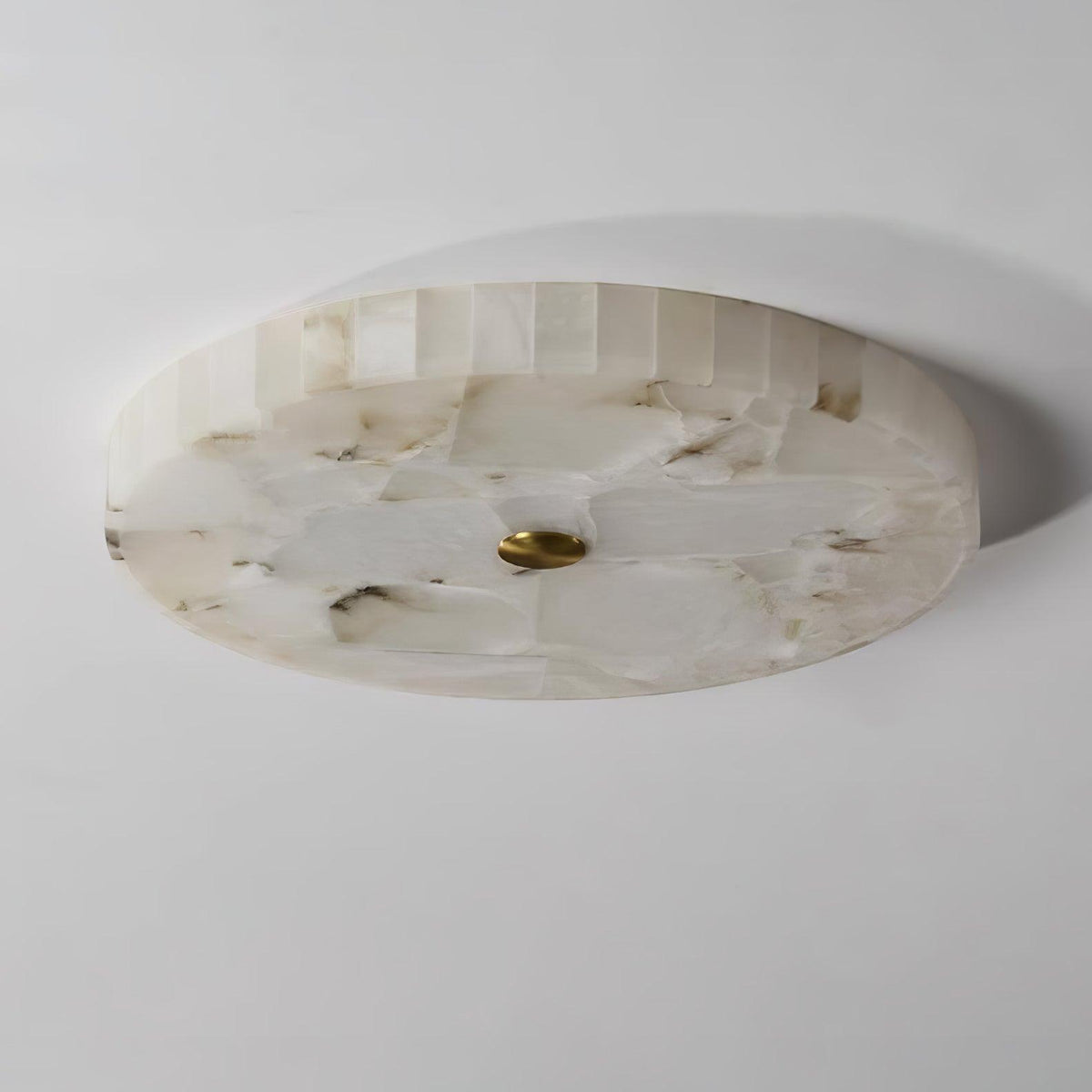 Ceiling Lamp Alabaster LED 5 cm White Gold Living Room Hall Modern Design Lamp Indoor | Sansoti