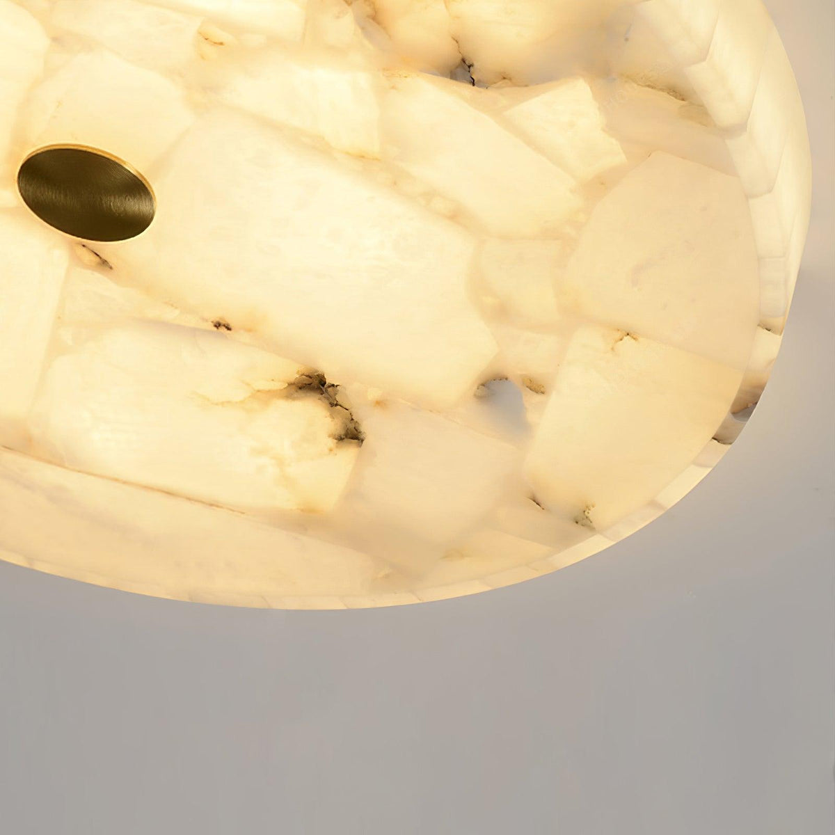 Ceiling Lamp Alabaster LED 5 cm White Gold Living Room Hall Modern Design Lamp Indoor | Sansoti
