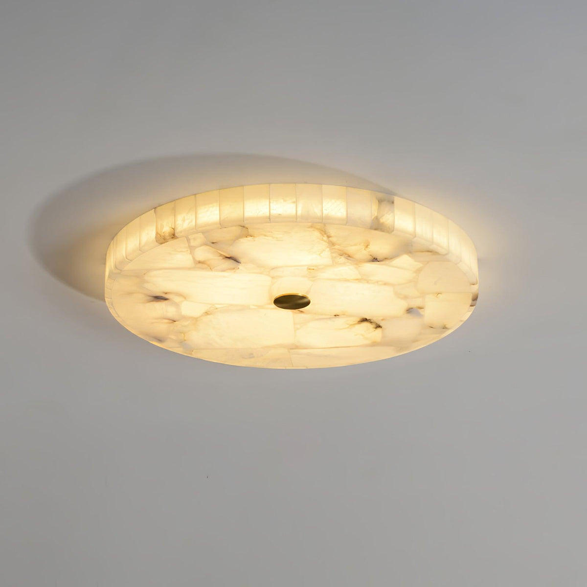 Ceiling Lamp Alabaster LED 5 cm White Gold Living Room Hall Modern Design Lamp Indoor | Sansoti