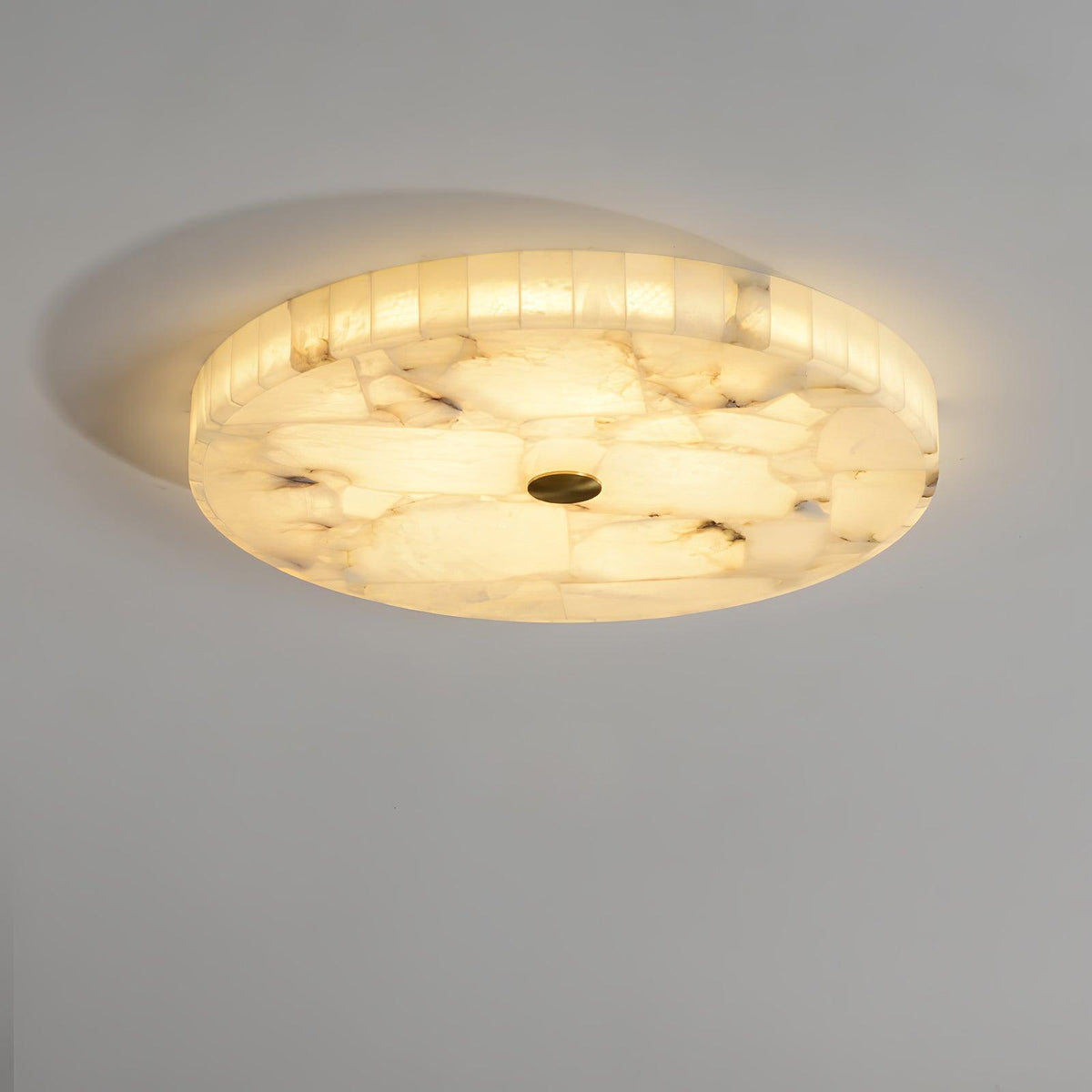 Ceiling Lamp Alabaster LED 5 cm White Gold Living Room Hall Modern Design Lamp Indoor | Sansoti
