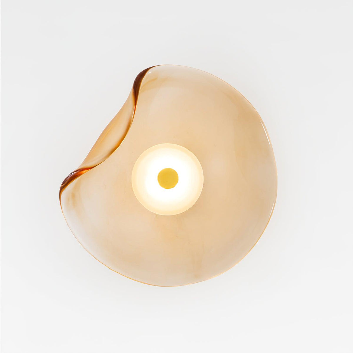 Wandlamp Glas LED 3000K Amber Organisch Design Badkamer Woonkamer Moderne Wandverlichting Sfeerlamp Vochtbestendig | Sansoti